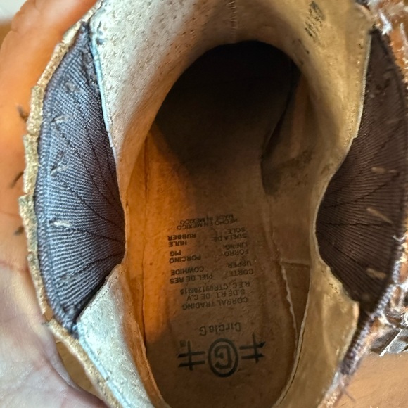 Circle G Brown Ankle Boots with Decorative Strap - Picture 4 of 5